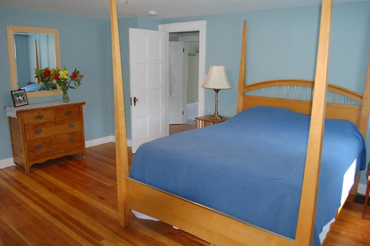Bedroom #1 -- large upstairs bedroom with a queen size bed