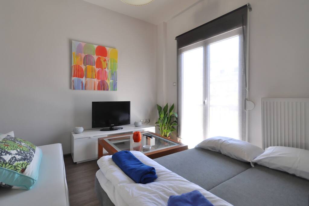Living room with sofa-bed