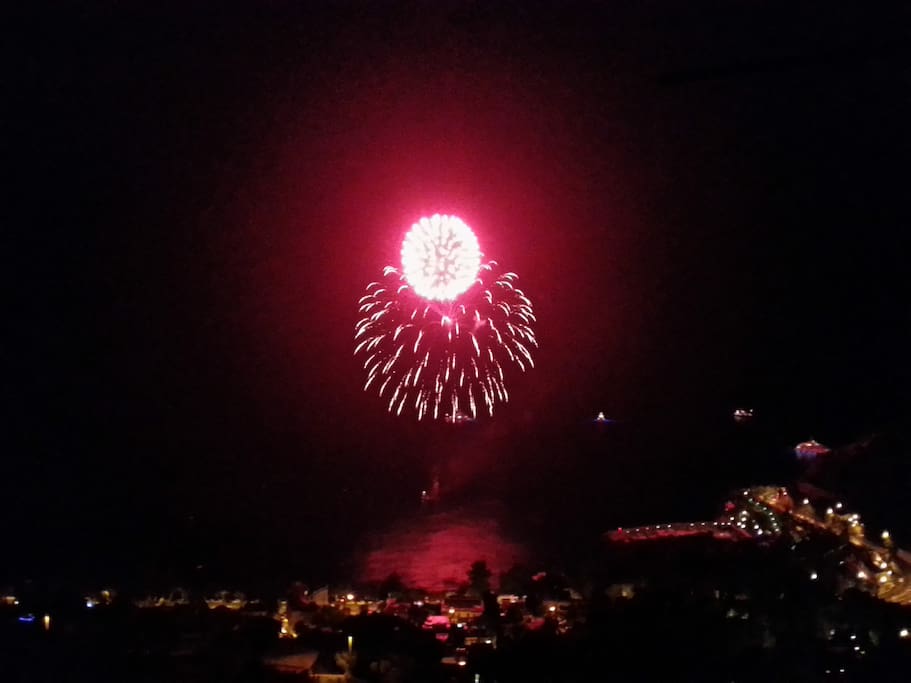 fireworks from the terrace