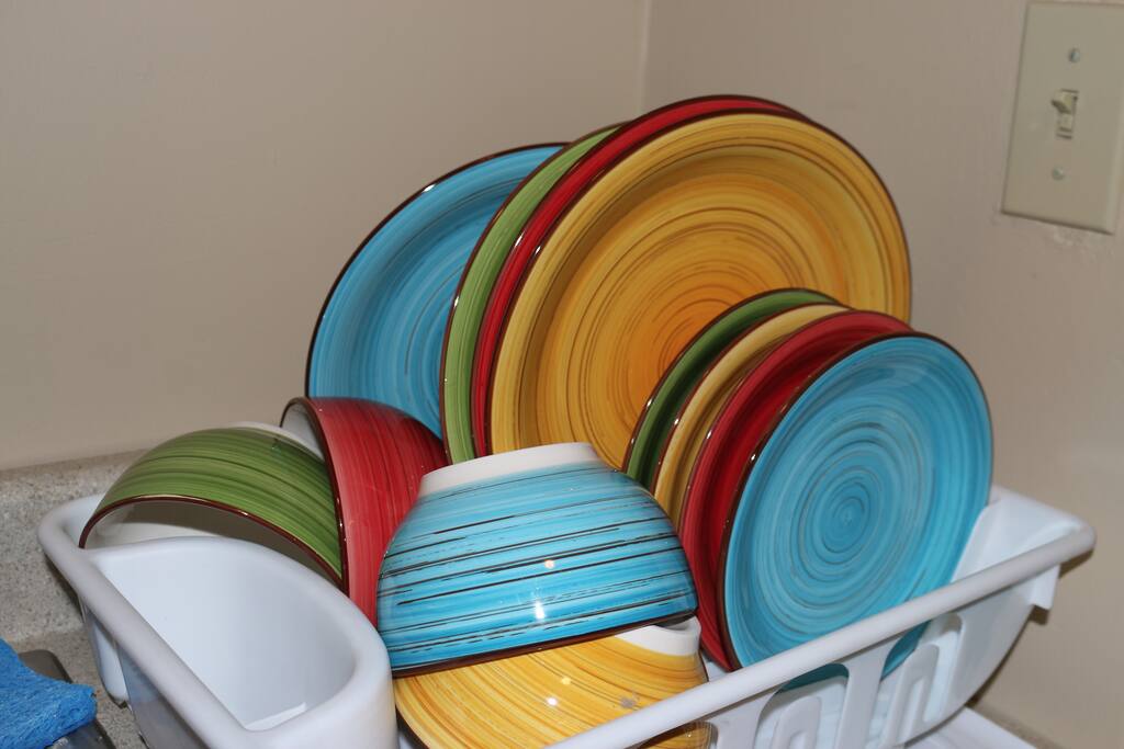 A full set of dishes (large plates, small plates, large bowls) for days when you want to cook and eat off of "real" plates.
