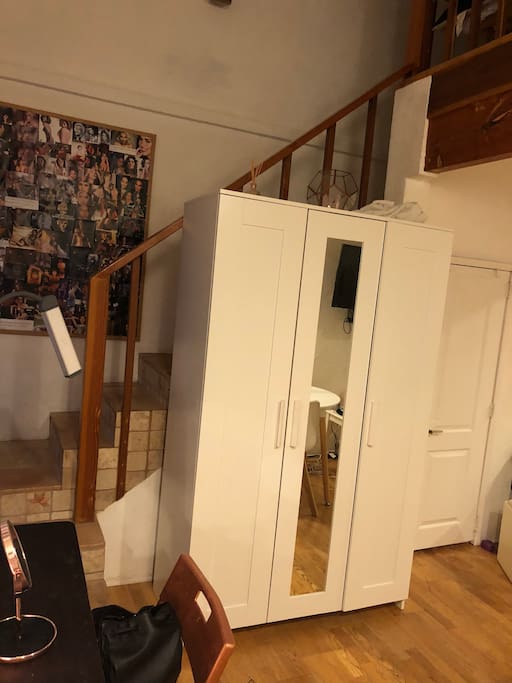 Access to second floor , another room , and closet