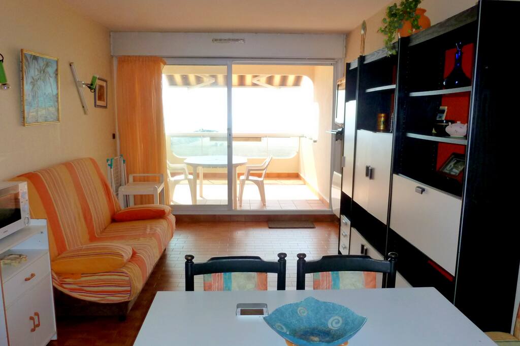 Salon avec grande terrasse 15m2 orientée Sud