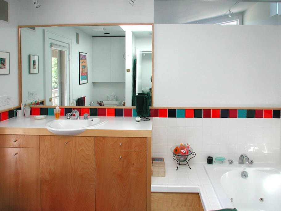 Alternate view of master bathroom with jacuzzi tub