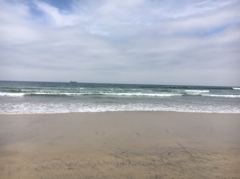 Sandy beach.