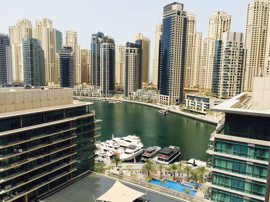 This features the pool that you can see at the bottom near the Marina edge