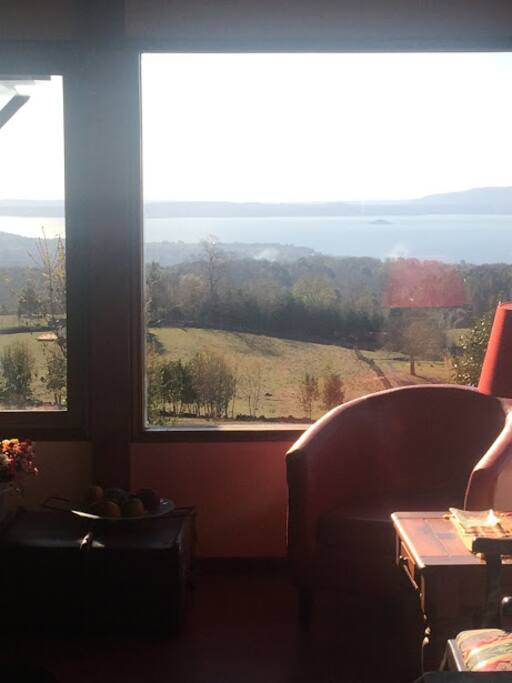 Vista insuperable a todo el lago Villarrica