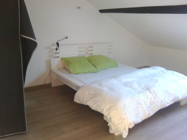Grande chambre de 20m2, poutres app