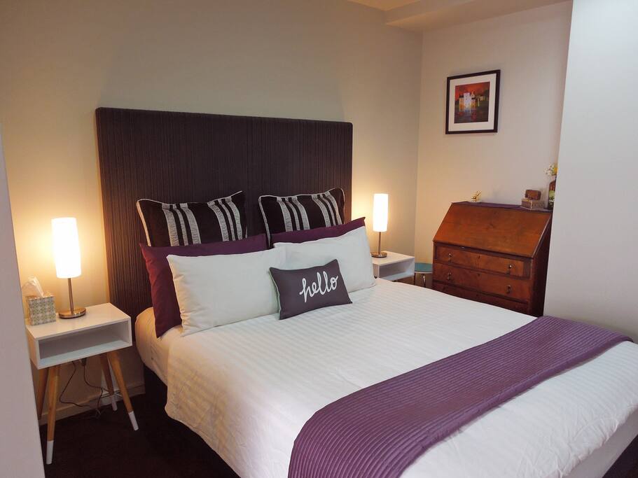 Plenty of wardrobe and storage space. A useful desk space and FREE WIFI!
