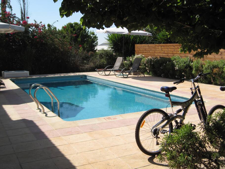 Swimming pool with patio