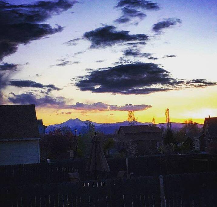 View of Long's Peak from the backyard patio