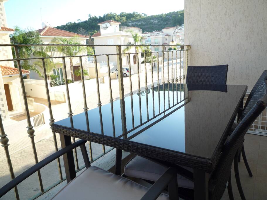 Views to adjacent hills from balcony