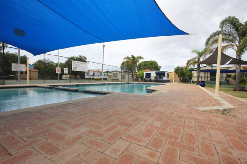 Solar Heated Pool with Shaded Toddlers Pool