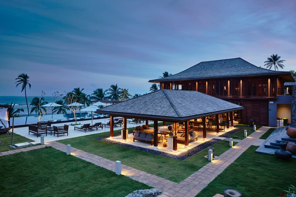 Event pavilion and ocean view from an incredible beachfront location