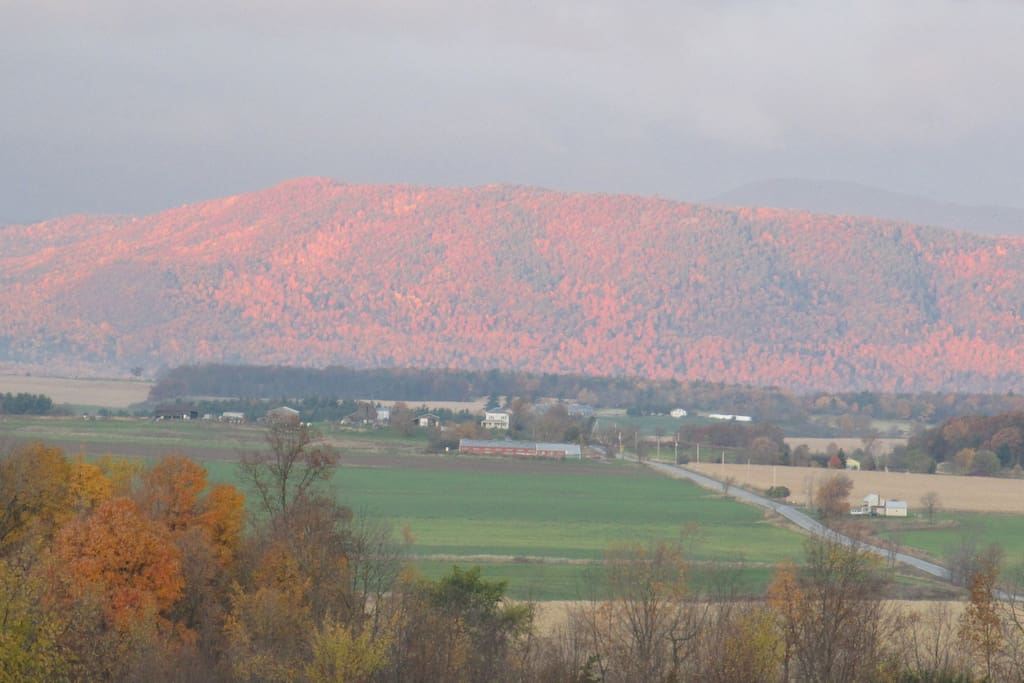 Fall view of the Adirondacks from our deck.