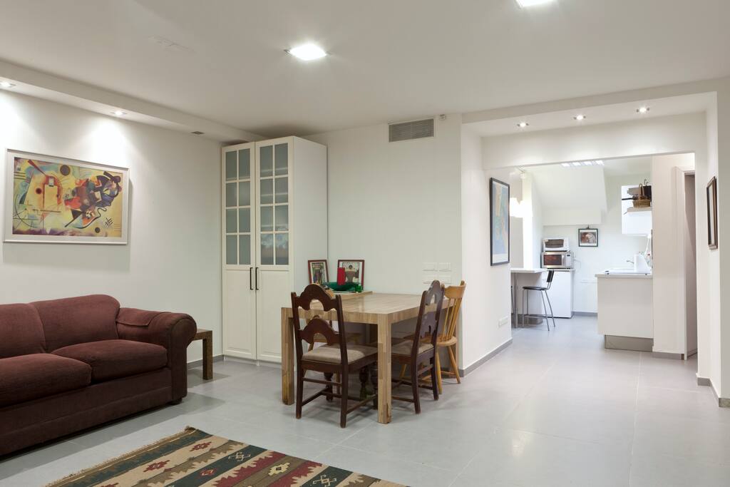 Living / Dining area with a view into the kitchen