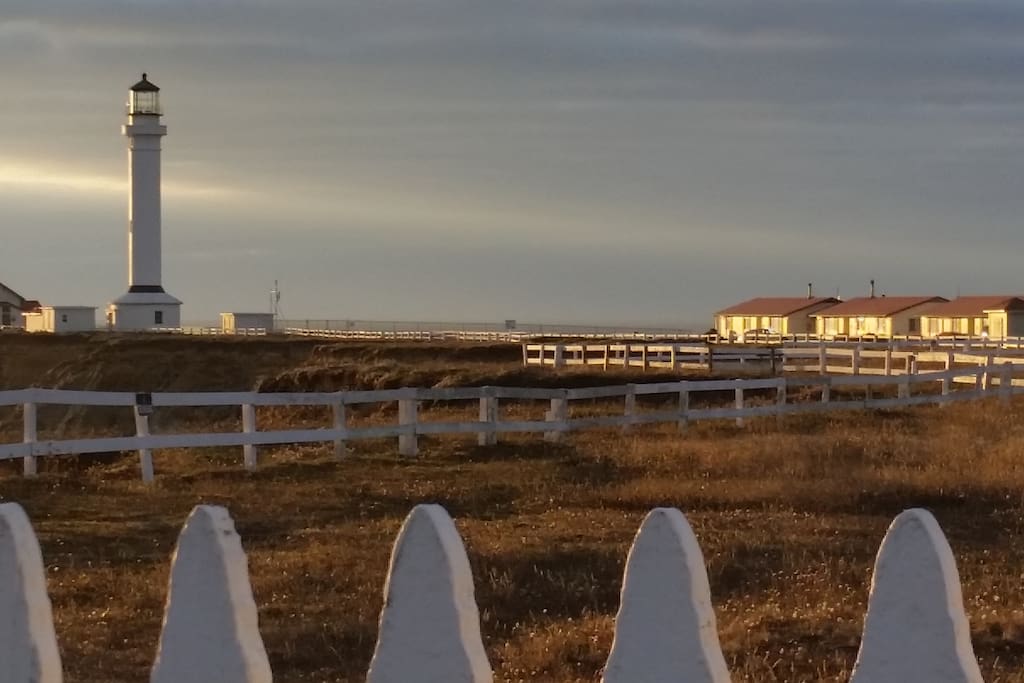 Head Keeper's House and Keeper's Room are in the building on the left to the right of the Lighthouse
