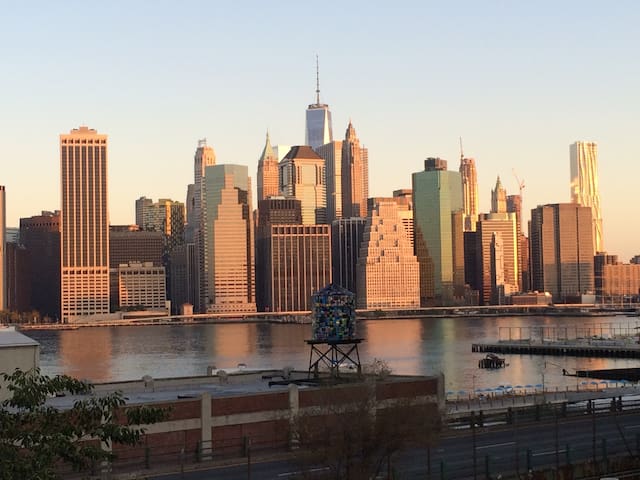 Cozy Room with Manhattan Skyline View
