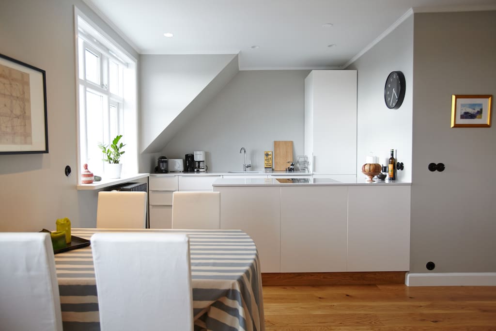 Open fully equipped kitchen