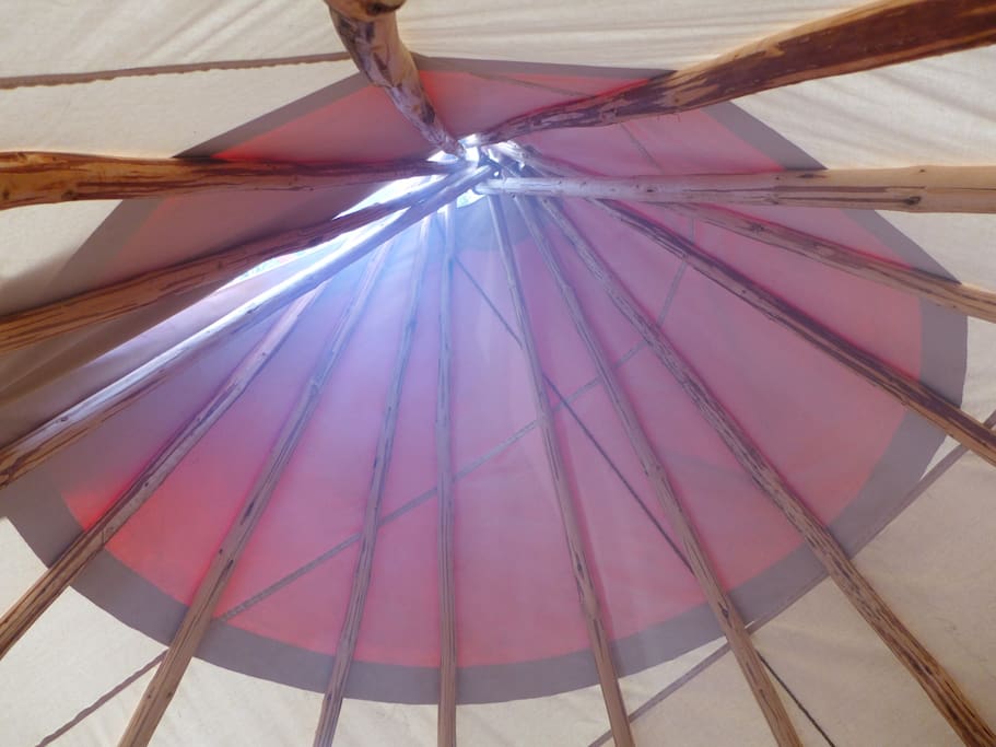The top of the teepee from your bed