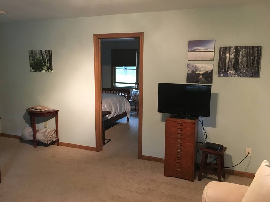 Private bedroom with blackout shades