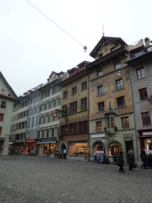 Altstadt Hotel Krone Apartments Luzern facing the Brandgässli