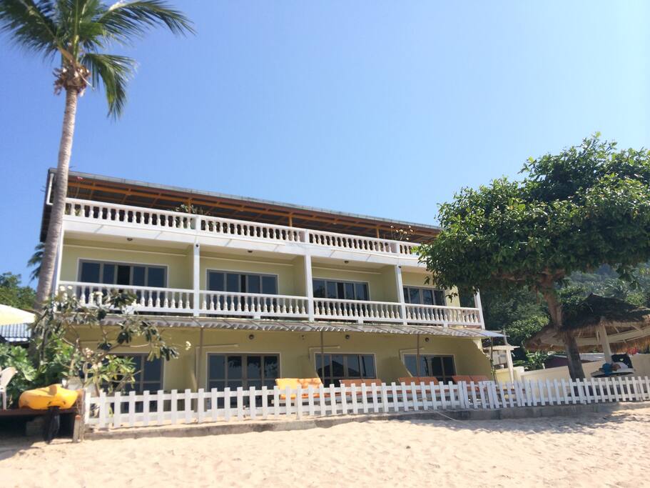 The apartment is on the bottom floor, second from the left