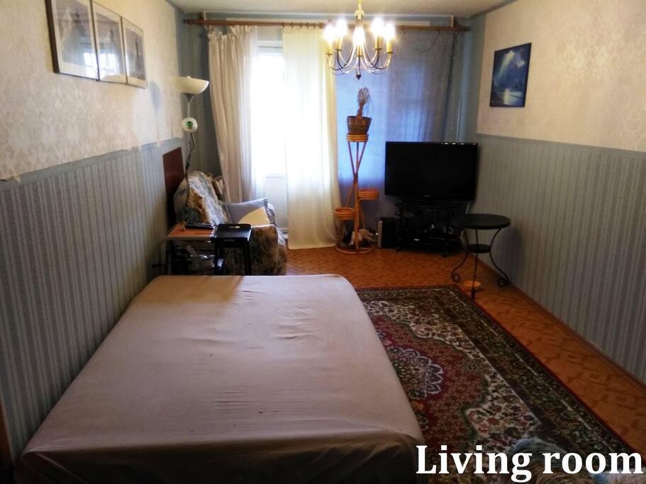 Living room, balcony door