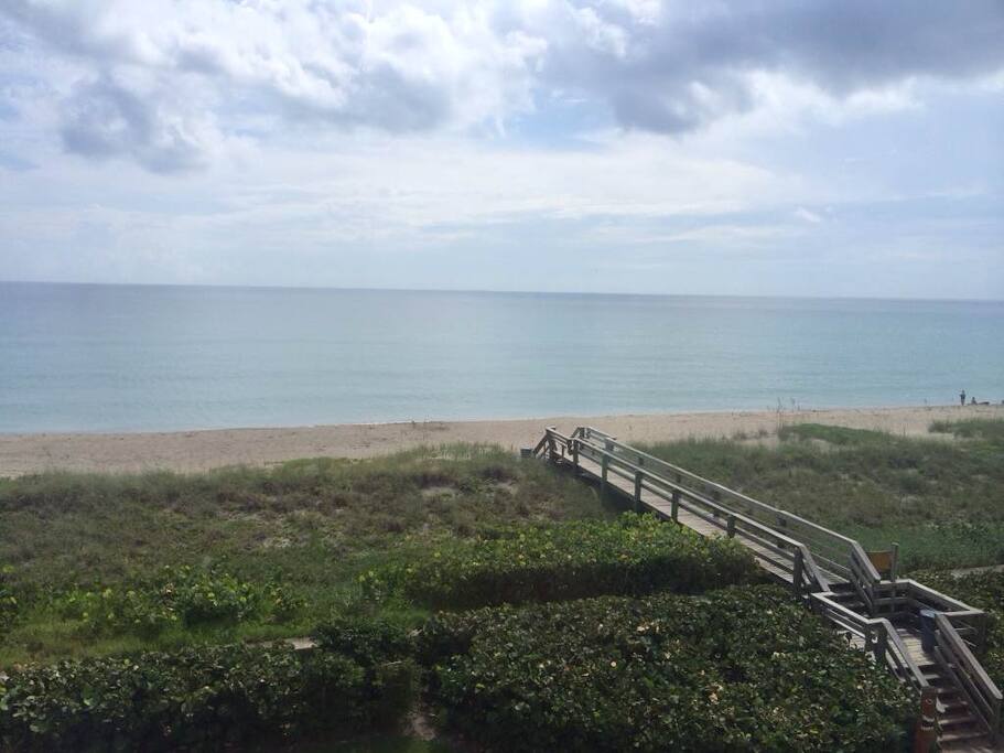 View of boardwalk from condo