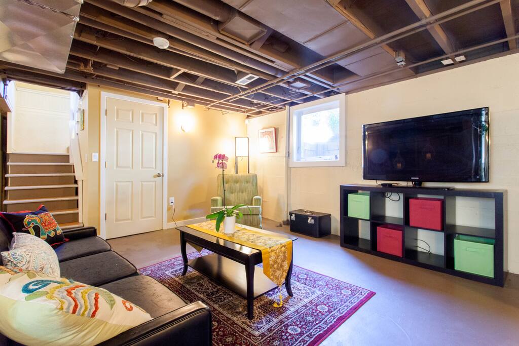 Basement living room space