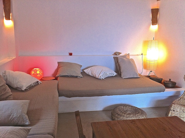 Sofa beds (in the back of the double bed).