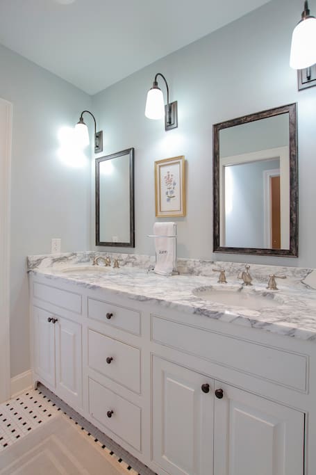 Bathroom with tub and shower