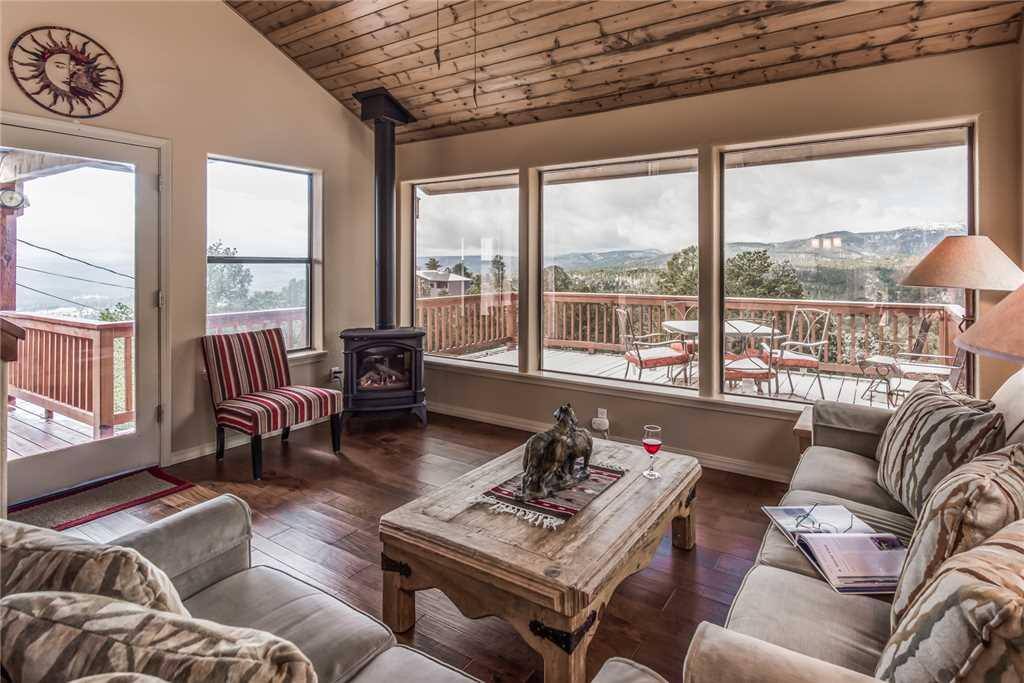 Embrace the Pioneer Spirit - Keep warm the old fashioned way as you lounge on the comfortable living room furniture.