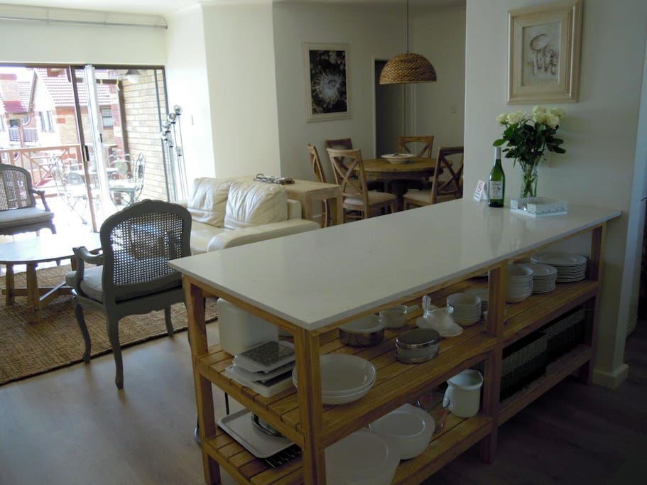 kitchen and living room open plan