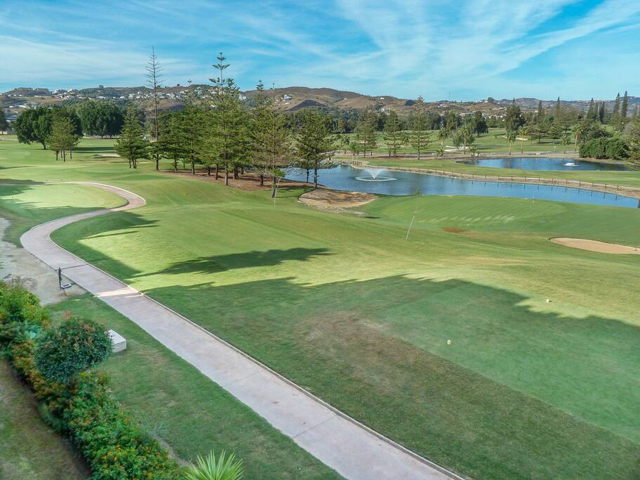 down the 5th hole from the terrace