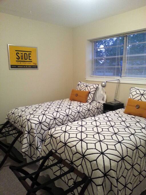 Second bedroom with twin beds.
