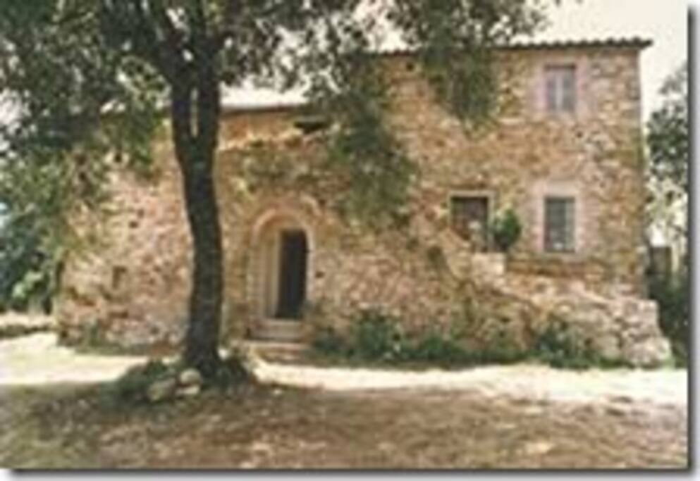 Stone farm house front