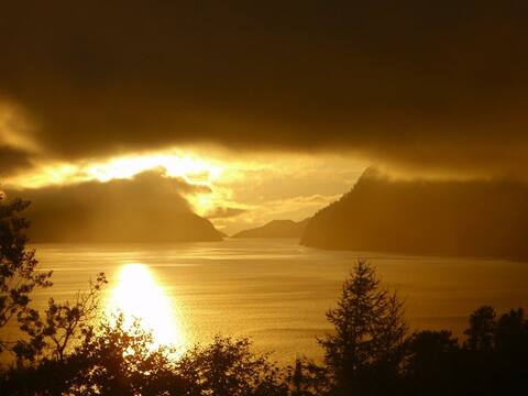 The Glass House on the fjord
