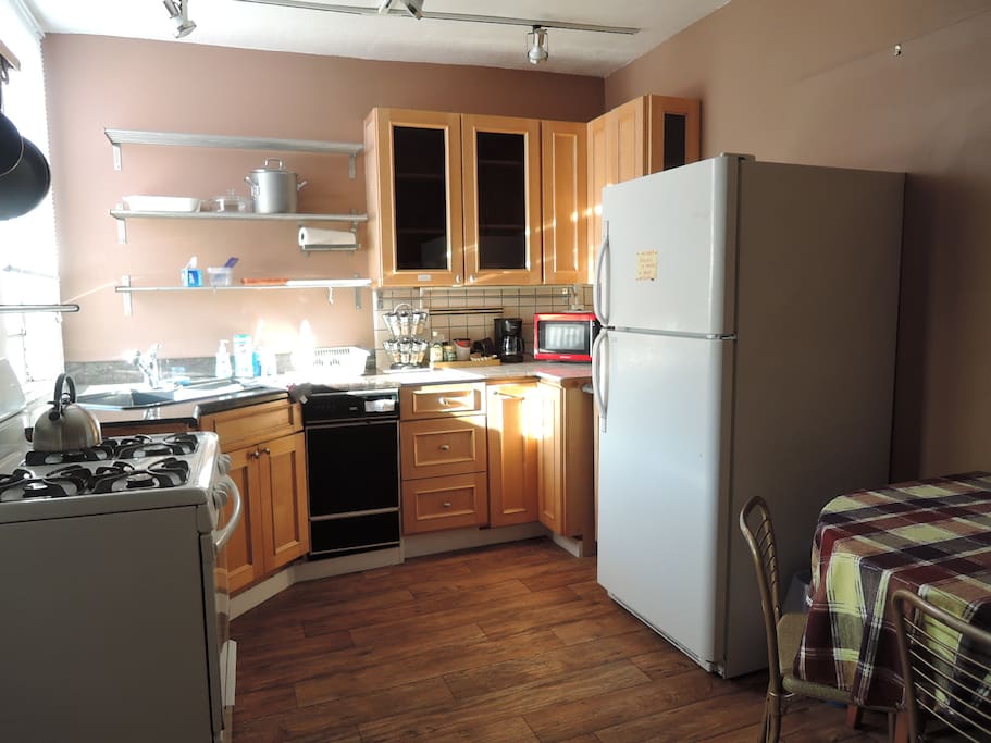 Ample size and well equipped kitchen.