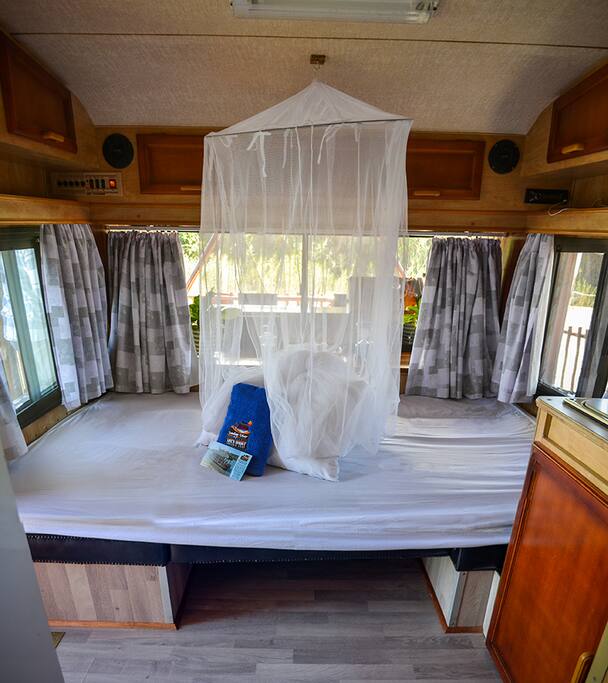 Lounge made into a king sized bed