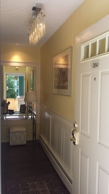 Grand entrance with digital lock access.