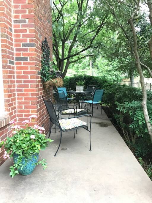 Relax on the terrace and watch the busy city go by.
