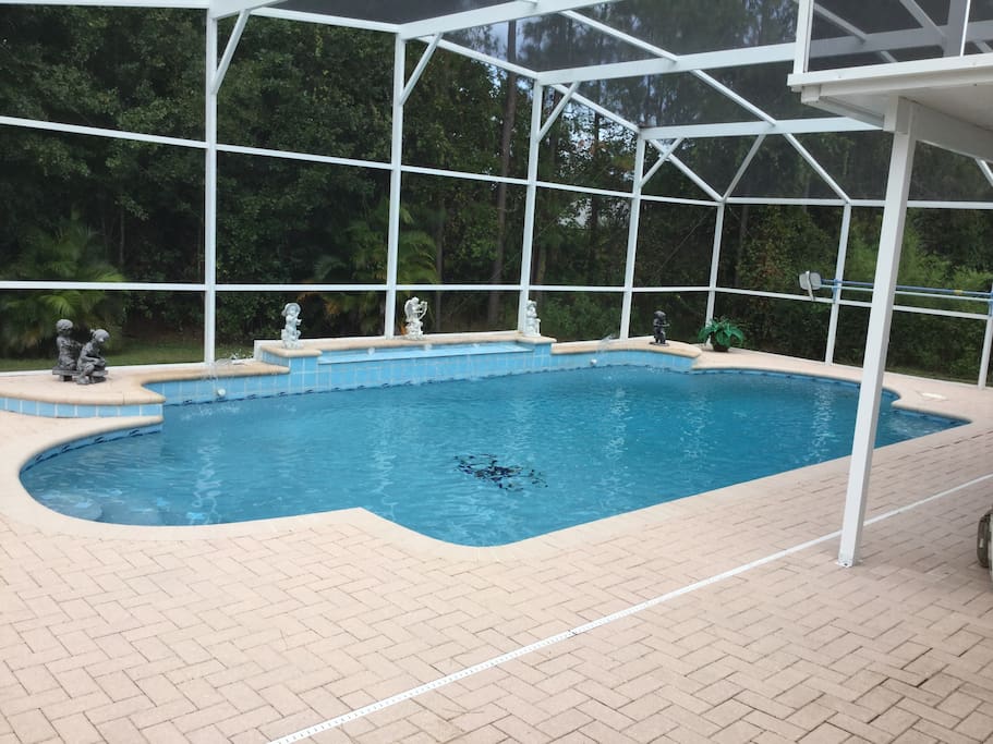 Large pool and deck