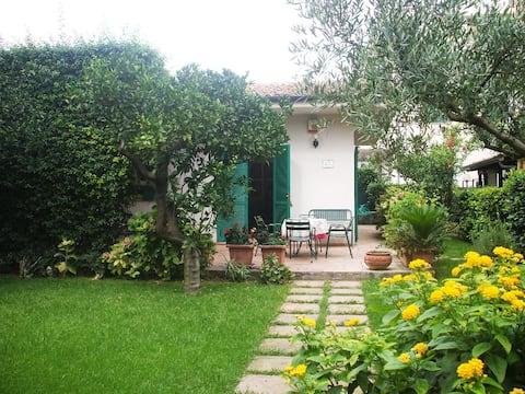 Villa by the sea with a garden