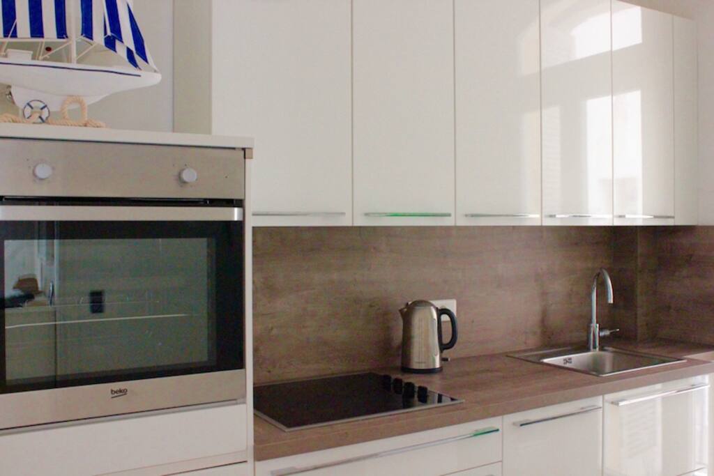 Kitchen with the balcony