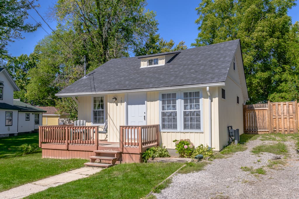 Front exterior with deck