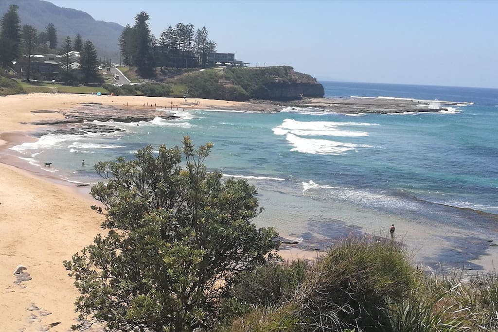 Little Austi Beach. 10 minutes stroll away. The Headlands Hotel in the distance.
