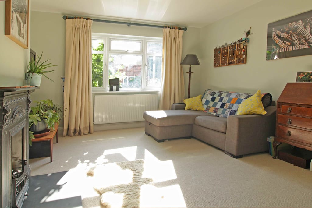 Bright, spacious living room.