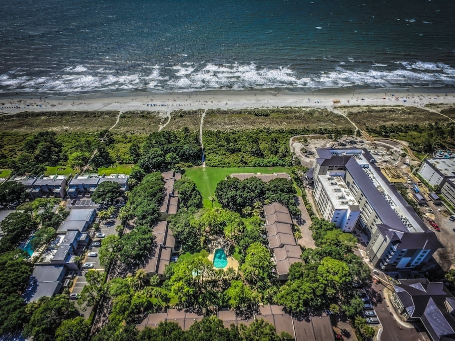 Aerial View to the Beach