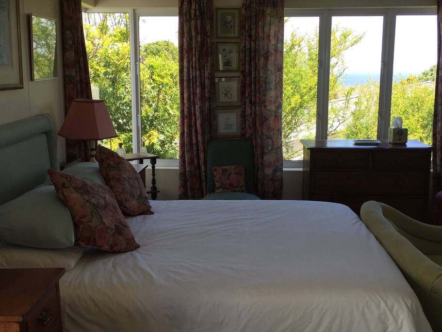 One of the bedrooms with a double-bed.