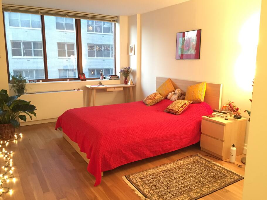 Master bedroom with ample sunlight and space